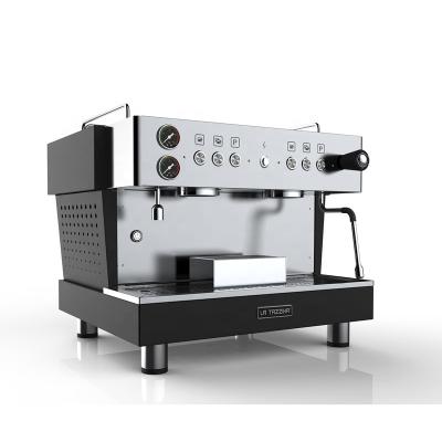 China 2 Group 304 Stainless Steel+Baking Finish Espresso Commercial Coffee Machine Professional for sale