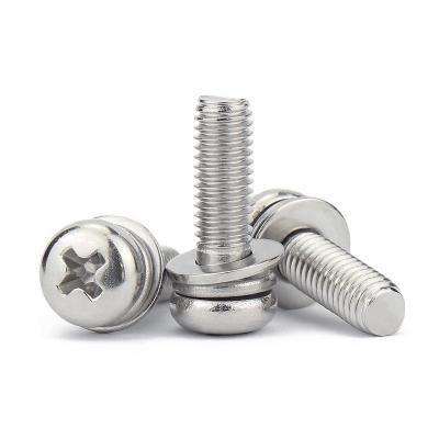 China Wholesale 304 Stainless Steel Triple Head Combination Screw Three Triple Head Machine Tooth Combination Screw for sale