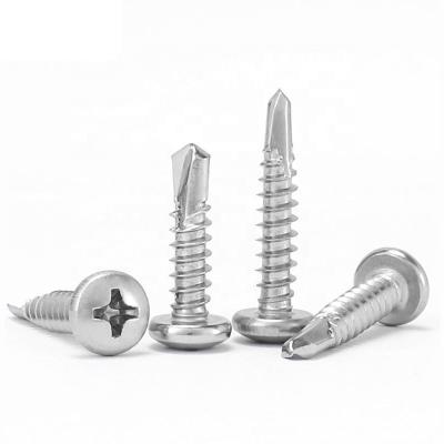 China Around 410 Stainless Steel Self-Drilling Self-Tapping Screw Head Drill Dovetail Cross Round Screw for sale