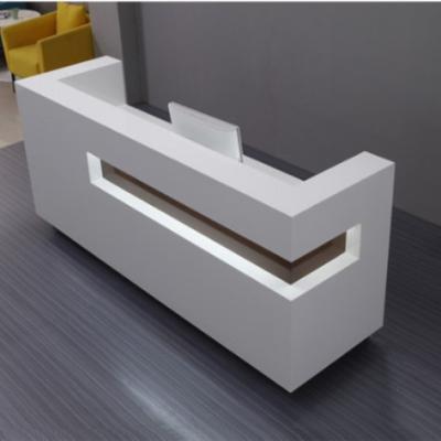 China Artificial stone reception (size) modern style unique white adjustable for sale