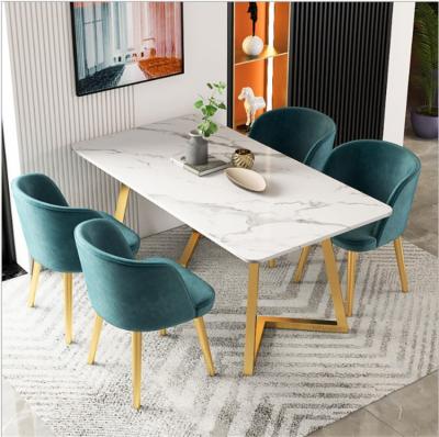 China Modern Home Furniture Dining Table Set (Height)Adjustable Table Luxury Marble Office Dining Room Table for sale