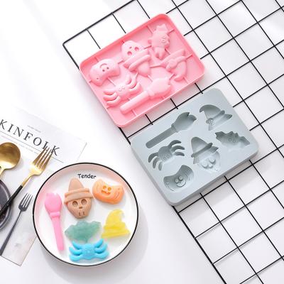 China Viable Halloween Ice Lattice Silicone Mold Bar Make It Yourself Funny Cooler Ice Silicone Mold for sale