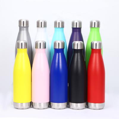 China Beautiful Colorful Company Reunion Gift Custom Logo 500ml Vacuum Sealed Flask Insulated Stainless Steel Water Bottle Coke Inox Thermos for sale