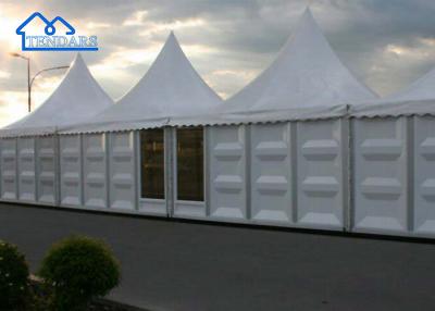 China Pavilion Canopy Pagoda Aluminium Waterproof Event High Peak Tent With Glass Wall For Resort zu verkaufen