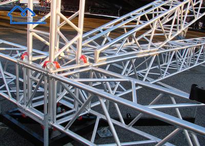 China Zilveren concert podiumverlichting truss met vierkante driehoek cirkelvorm aluminium legering truss frame design Te koop