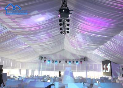 China Custom Big Aluminum Alloy Party Wedding Tent With Lining And Curtain For Sale zu verkaufen