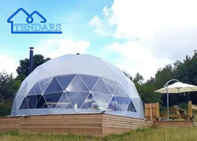 China Accept Customized Logo Hotel Dome House Glamping Geodesic Dome Tent With PVC Roof Cover for sale