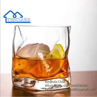 중국 Party Tent Accessories,Twisted Whiskey Glass Shaped Household Clear Crystal Glass Water Cup 판매용