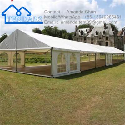 Chine Nouveau tissu en PVC en aluminium cadre commercial extérieur Tente de canopée en tissu blanc avec fenêtres pour les événements en plein air à vendre