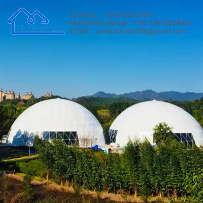 China Hotel Resort Pvc Große Leinwand Geodätische Glamping Dome Haus Zelt für Veranstaltung zu verkaufen