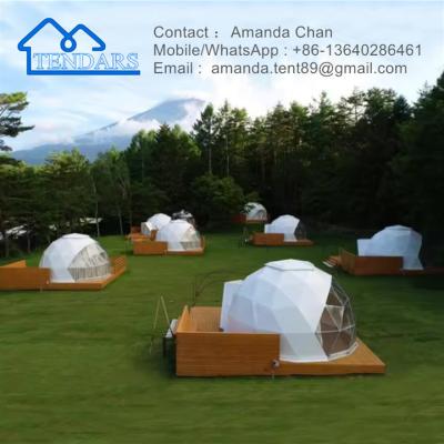 China Glamping Luxus Outdoor PVC Dome Hotel Haus Kuppel Zelt Halbkuppel Zelt für Aktivitäten zu verkaufen