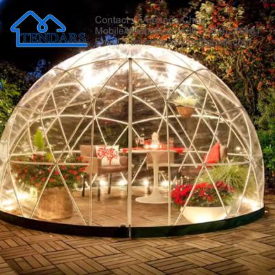 Cina dimensione personalizzata impermeabile all'aria aperta lusso trasparente piccolo Pvc plastica tenda di giardino cupola in vendita in vendita