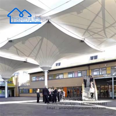 China Heavy Duty Shade Membrane Structure Weave White Color Tarps Pvc Vinyl Tent for sale