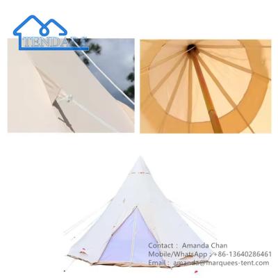 China Luxury Glamping Waterproof Cotton Hotel Tent With Vent For Outdoor Family Tent for sale