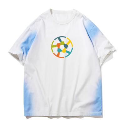 China Anti-pilling Tie Dye Graphic Shirts Printing T-shirt Plus Size Summer Clothing Short Sleeve for sale