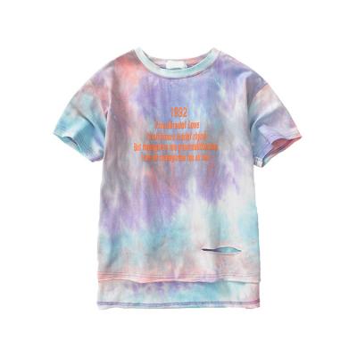 China QUICK DRY custom made oversized t-shirt crewneck streetwear kids streetwear screen printing t-shirts for sale