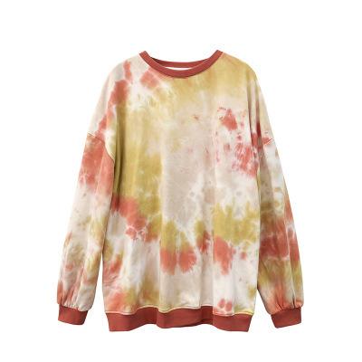 China Breathable Pullover Tie Dye Women Sweatshirts Streetwear Women for sale