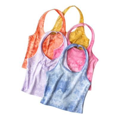 China QUICK DRY TIE DYE TANK HALTER TOP FRAMING TOP WOMEN INVEST SUMMER SEXY WOMEN SQUAD for sale