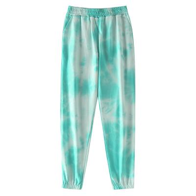 China High Quality Anti-wrinkle Mens Cotton Tie Dye Fleece Pants Elastic Waist Sweatpants for sale