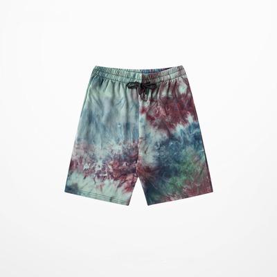 China Anti-Wrinkle Tie Dye Drawstring Sweat Shorts Spandex Shorts Men for sale