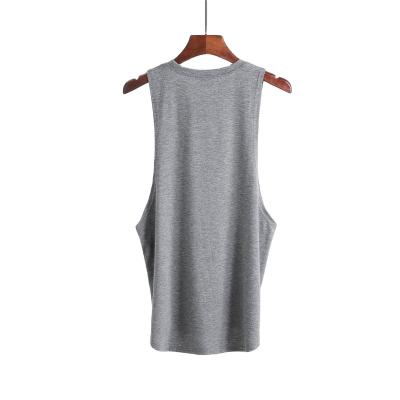 China White Viable Mens Gyms Tank Top Sport Wear Knit Fashion Vest Sleeveless Tank Top for sale