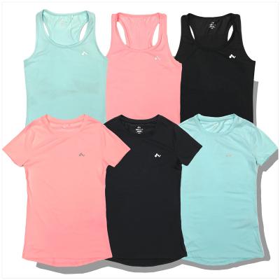 China Wholesale QUICK DRY Athletic Women's Wholesale Sports Girls Fitness Yoga Yoga Tank Tops T-shirt White for sale