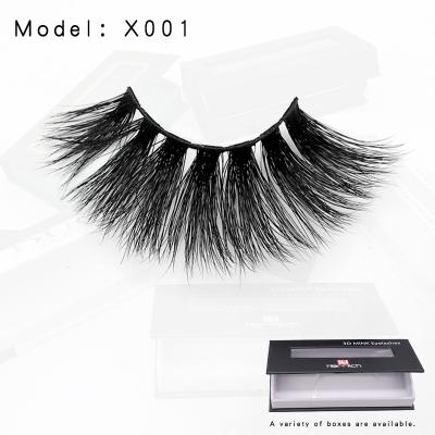 China Long Natural 5D Mink Hair Eyelash Extension Eyelashes 25mm European And American Three-dimensional Multilayer Exaggerated False Eyelash for sale