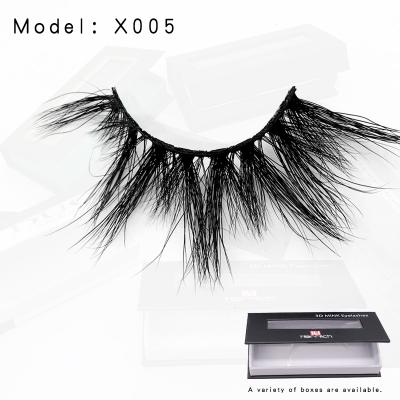 China Long 25mm Mink Hair False Eyelashes 5D Natural Three Dimensional Multilayer False Eyelashes Eyelash Extension for sale