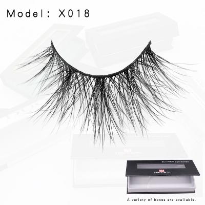 China Factory Wholesale Dramatic 5D Natural Long Mink Eyelashes Handmade Three-dimensional Multi-Layer False Eyelashes From Qingdao for sale