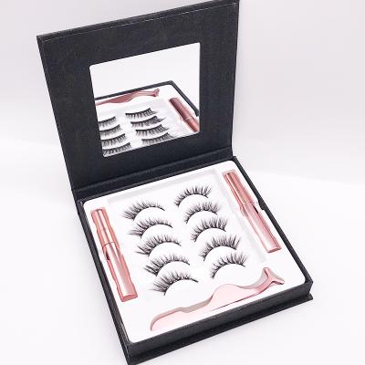 China Long Private Label Full Lashes Natural Magnetic Liquid Eyelash For Own Brand 5 Magnet Magnetic Lashes Magnetic Eyeliner Set for sale