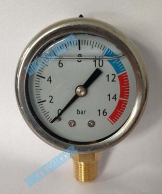 China 2 Inch Crimp isolate hydraulic oil pressure gauge , pipe / tank pressure gauge for sale