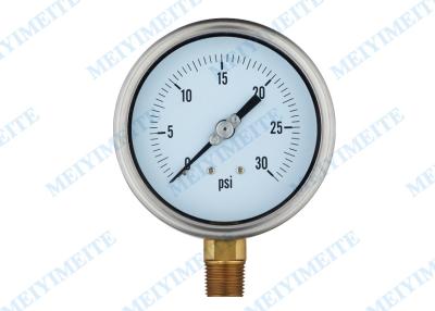 China 4 Inch tube manometer liquid pressure gauge , electric contact pressure gauges for sale