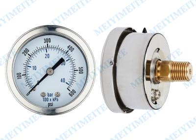 China 63mm  Liquid filled pressure gauge with brass movement , phosphor bronze tube for sale