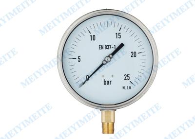 China 304 Stainless steel pressure gauge hydraulic , 6 Inch low pressure gauge for sale