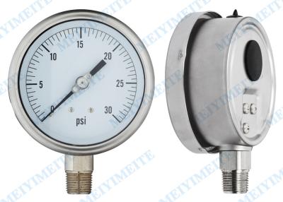 China Calibre de pressão de aço inoxidável de Trustable 304 um calibre de pressão dos instrumentos à venda