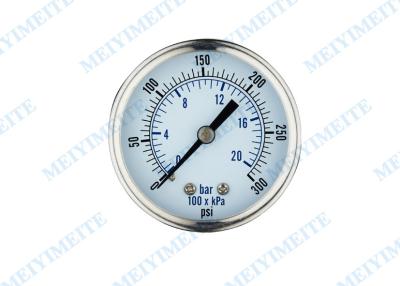 China 2 Inch Accurate air pressure gauges with ss case and bezel , water pressure meter for sale