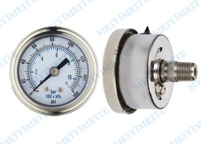 China Edelstahl CE Standard-Manometer mit Bajonetteinfassung Rückseite mit Verbinder G1/4 zu verkaufen