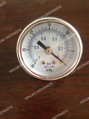 China Tempered Glass Window Vacuum Pressure Gauge SS 1/4