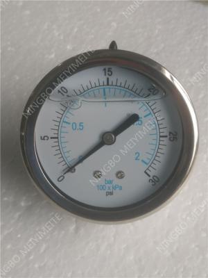 China 100mm Achtervloeistof gevulde manometer, Verzegelende vacuümdrukmaat Te koop