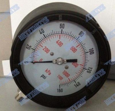 China 4.5 Inch Solid Front Pressure Gauge With Stainless Steel Internals / Connector for sale