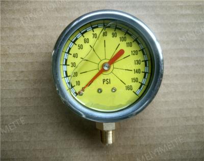 China 2.5“ Vloeistof Gevulde Manometer, SS Drukmaat met 304 SS Geval en Rubberdekking Te koop