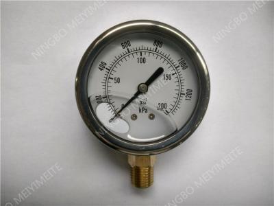 China Liquid Pressure Gauge 2.5 inches in diameter with304SS material for sale