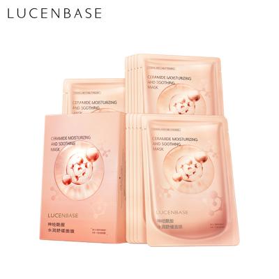 China LUCENBASE Nourishing Ceramide Facial Mask Moisturizing High Hyaluronic Acid 8d Repair Sensitive Muscle Real Moisturizing for sale