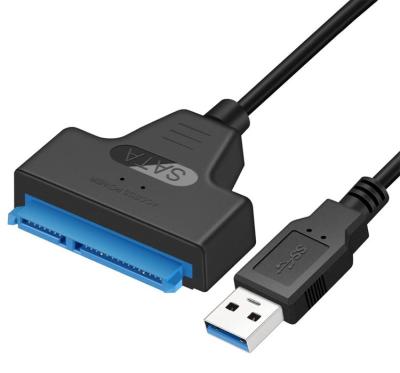 China ABS Plastic USB3.0 To SATA 22PIN HDD Cable 7+15pin SATA Support 2.5 Inch SSD HDD External Hard Drive for sale