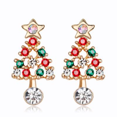 China Exquisite kc CLASSIC gold Christmas gifts shape Christmas tree style earrings jewelry earing 2021 for sale