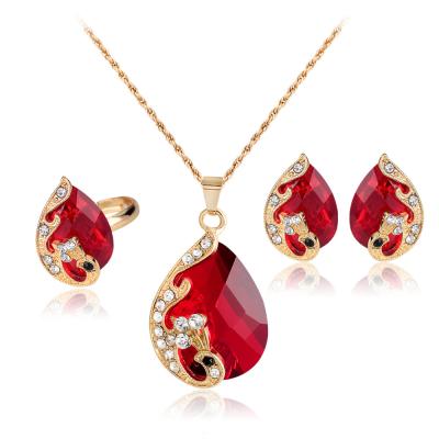 China Two-piece set wholesale of hot-selling European and American TRENDY new alloy earrings fashion necklace set for sale