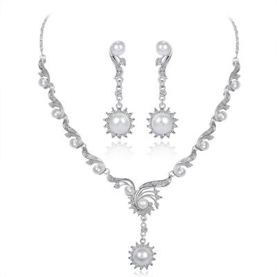 China FASHIONABLE Korean version of necklace set bridal wedding dress with necklace earrings jewelry accessories for sale