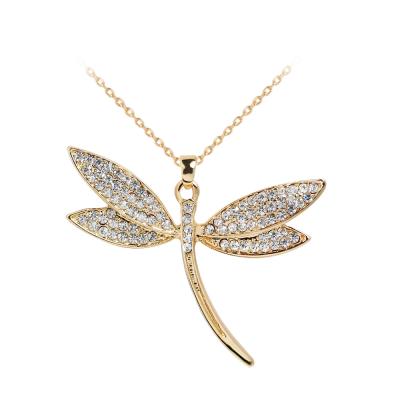 China High Quality Gold Chain Dragonfly Fashion Chunky Necklace Jewelry Water Wave Pendant Necklace Women for sale