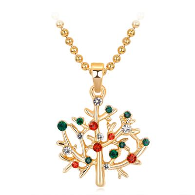 China 2021 Fashion Christmas Necklace Jewelry Creative Christmas Snowflake Pendants For Necklace Women's Diamond Necklaces for sale