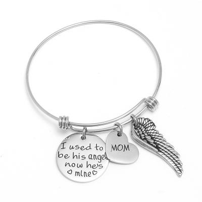 China Fashionable Custom Engraved Women Stainless Steel Alex And Ani Bracelets For Mom Bracelets&Bangle Bracelets for sale